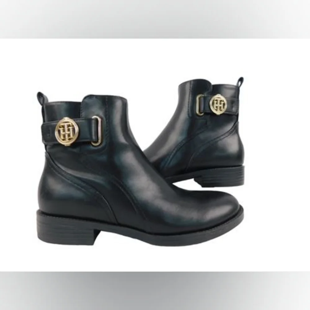 Tommy Hilfiger Rezin 2 Black Boots in Size 7 New Without Box‎